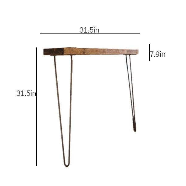 GLVEE Solid Wood And Iron Art Long Table