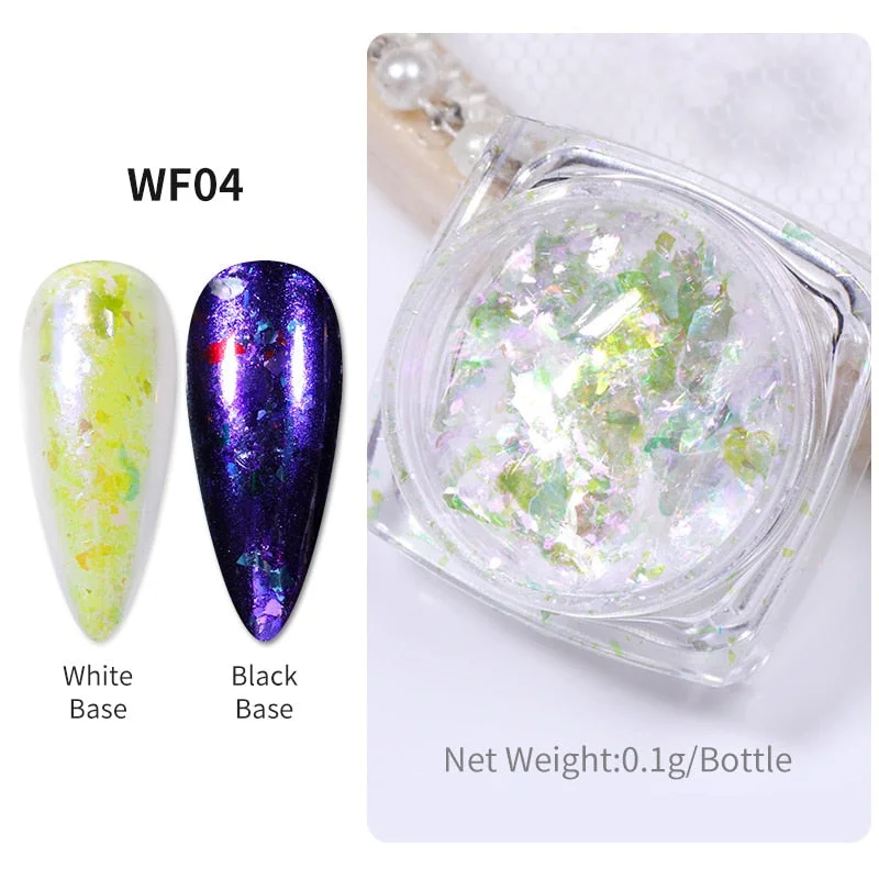 Crystals Aurora Nail Powder Iridescent Glitter Fire Opal Star Nail Art Cloud Flakes Chrome Powder Paillettes Nail Sequins-Nail Inspo