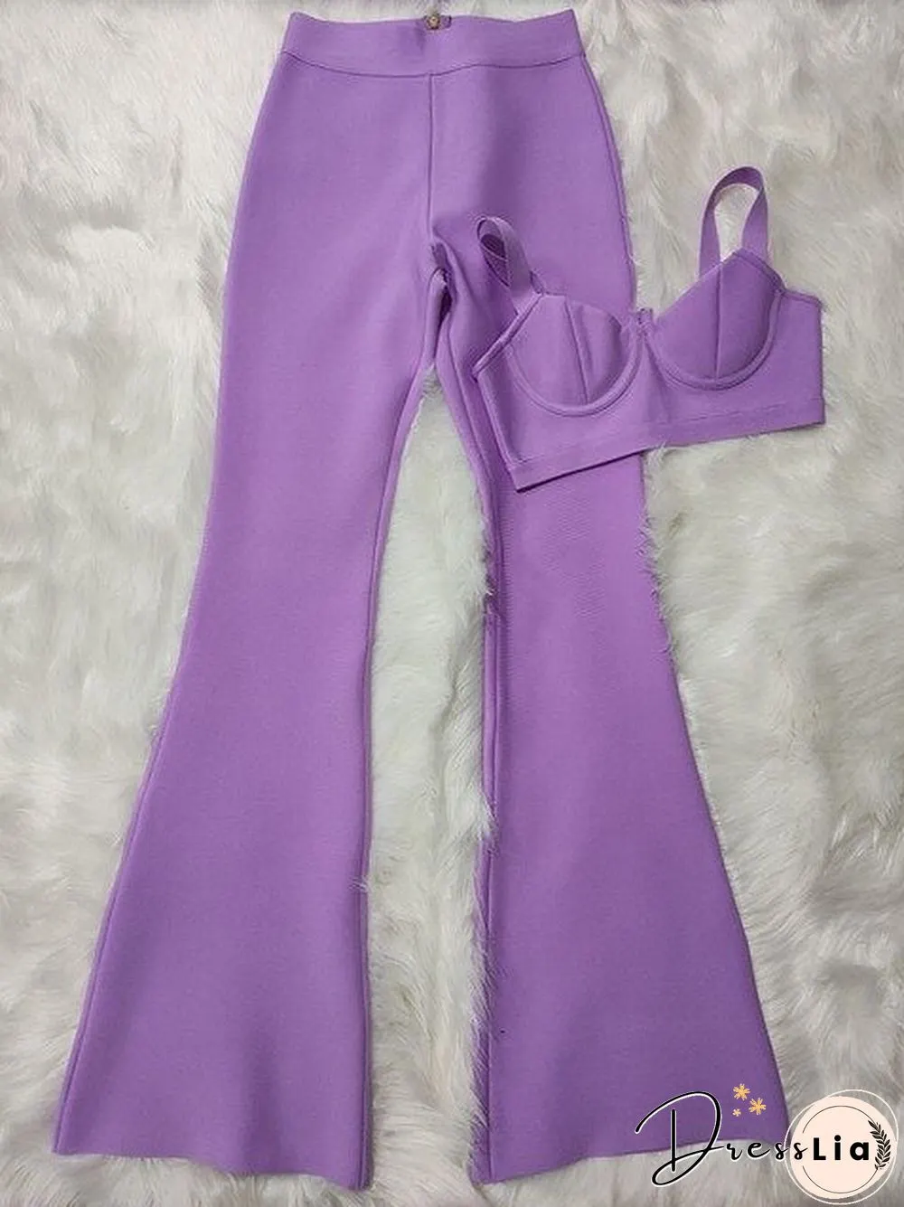 High quality Summer New Womens Set Purple Blue Two Pieces Bodycon Rayon Bandage Evening