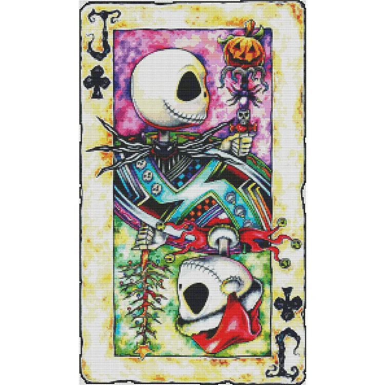 Poker Jack Sally (Jack) 11CT Stamped Cross Stitch 30*50cm