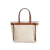Cotton linen canvas large capacity retro contrast tassel single shoulder bag portable large bag