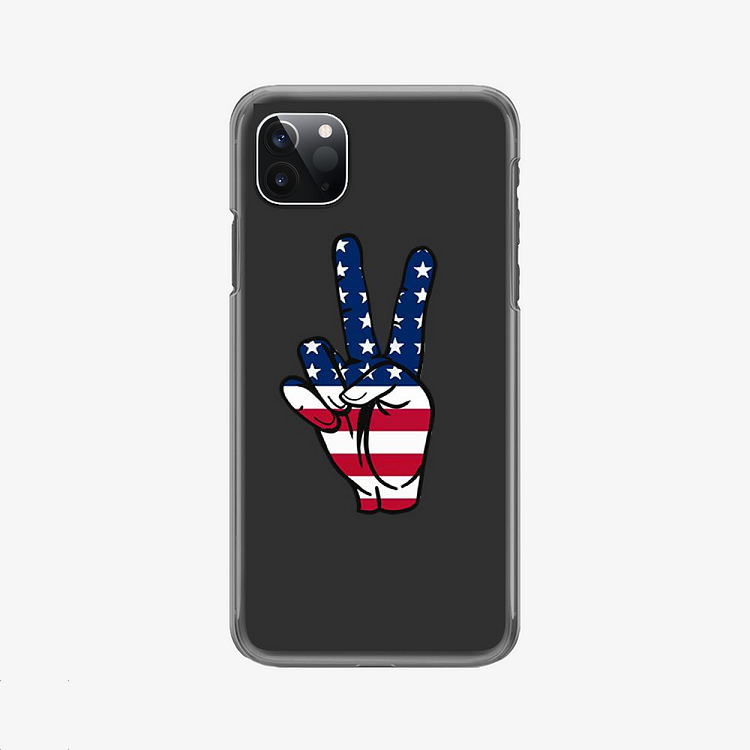 Peace Sign Hand, Independence Day iPhone Case