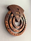 Wooden Rotating Circular Perpetual Calendar