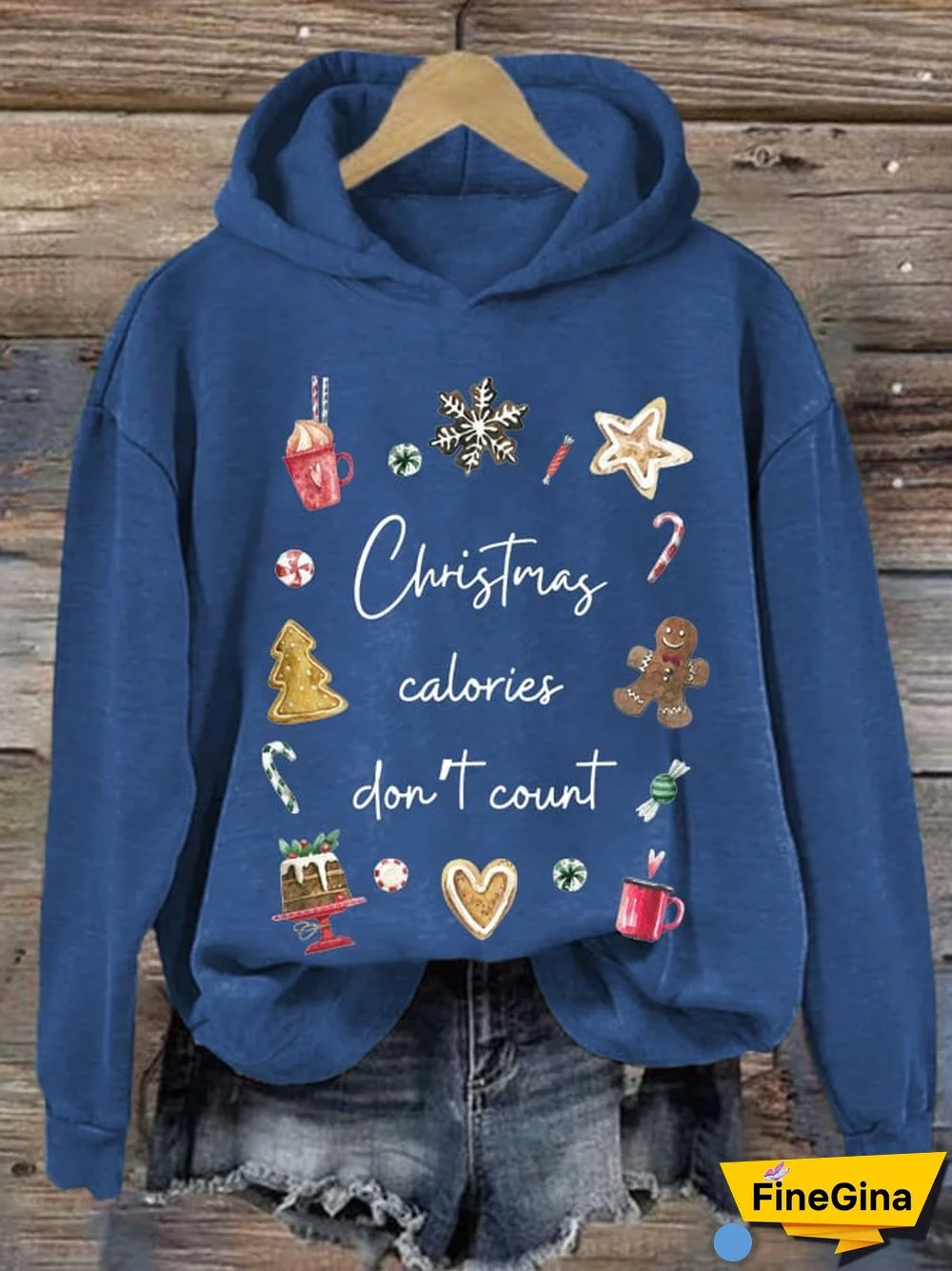 Women's Christmas Calories Don&rsquo;t Count Print Sweatshirt