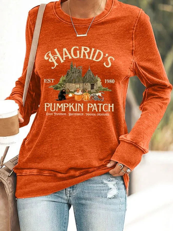 Women's Hagrid&rsquo;s Pumpkin Patch Printed Sweatshirt 