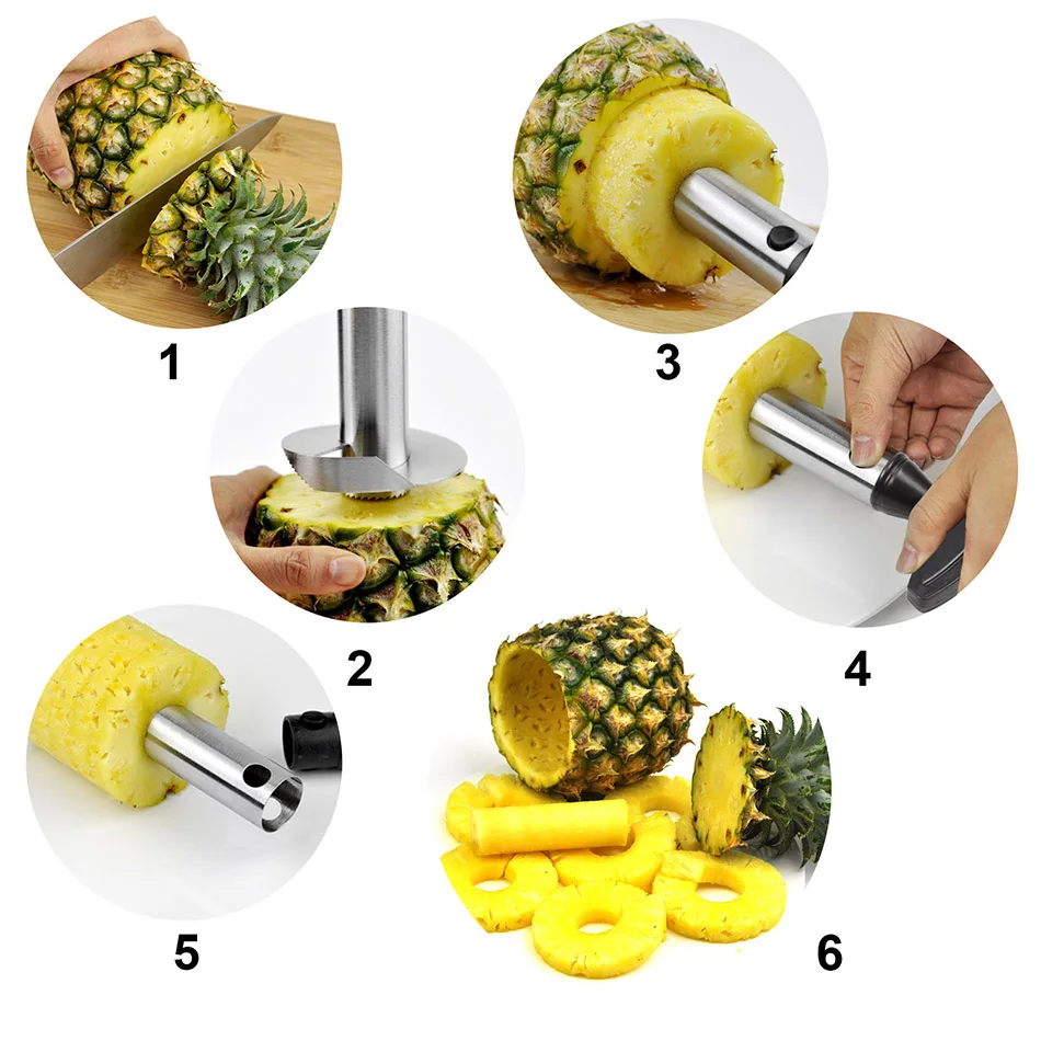 Likron Watches Premium Stainless Steel Pineapple Slicer Corer Effortless Kitchen Tool for Fresh Fruit Preparation