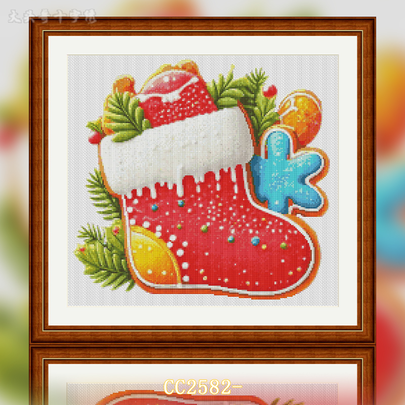 [CC2582-Gingerbread Christmas Socks] Painting Fairy Cross Stitch