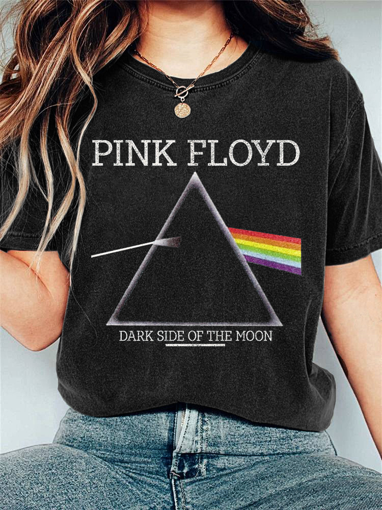 Comstylish Dark Side Of The Moon Print Casual T-Shirt