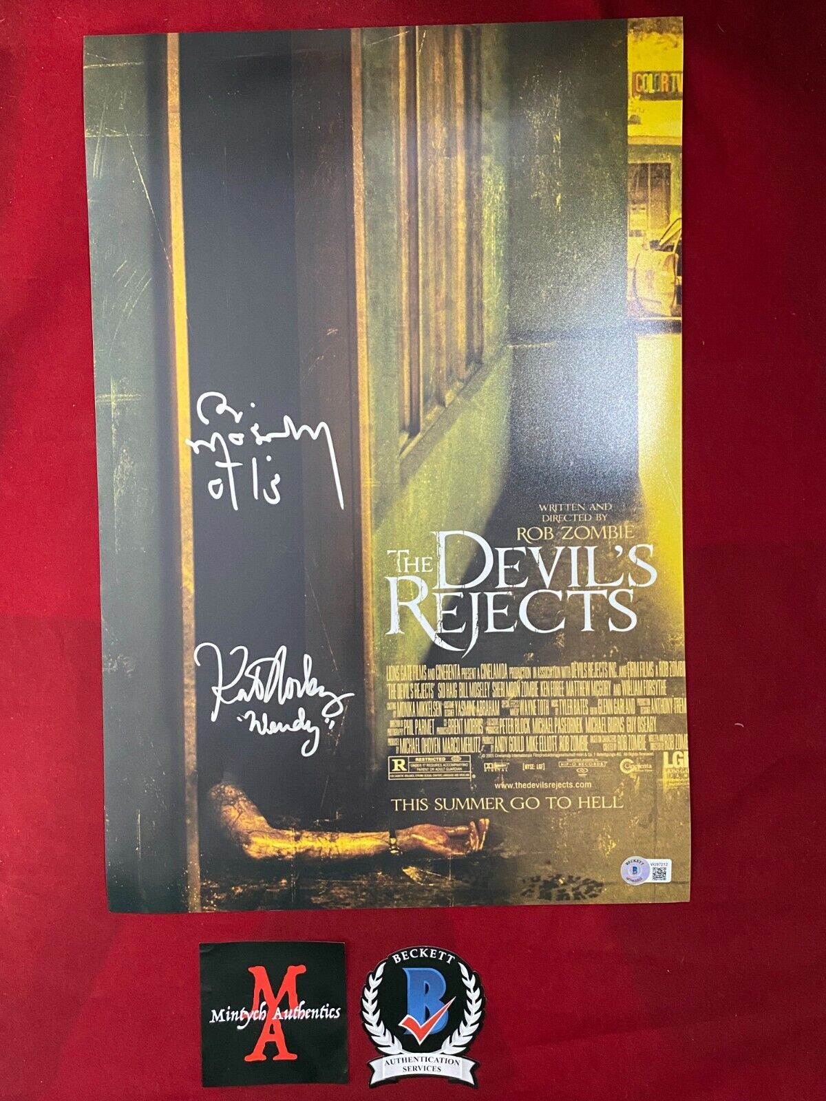 BILL MOSELEY & KATE NORBY SIGNED 11x17 Photo Poster painting THE DEVIL'S REJECTS! BECKETT COA!