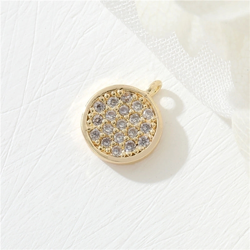 1 Piece 10.1*8.1mm 9.9*10.8mm Copper Zircon Moon Heart Shape Jewelry Accessories Pendant