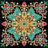Neonfarbenes Mandala-Muster speziell geformte 5D-DIY-Teilbohrer-Diamanten-Punkte, Edelstein-Kunst-Kits mit Rahmen, Diamanten-Gem&auml;lde, Edelstein-Kunst 