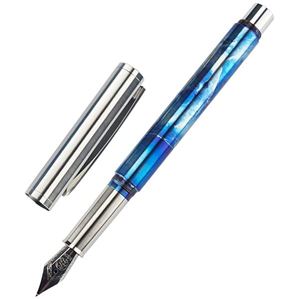 Titaner CNC Luxury Pen Titanium Fountain Pen F Point (CNC glossy)