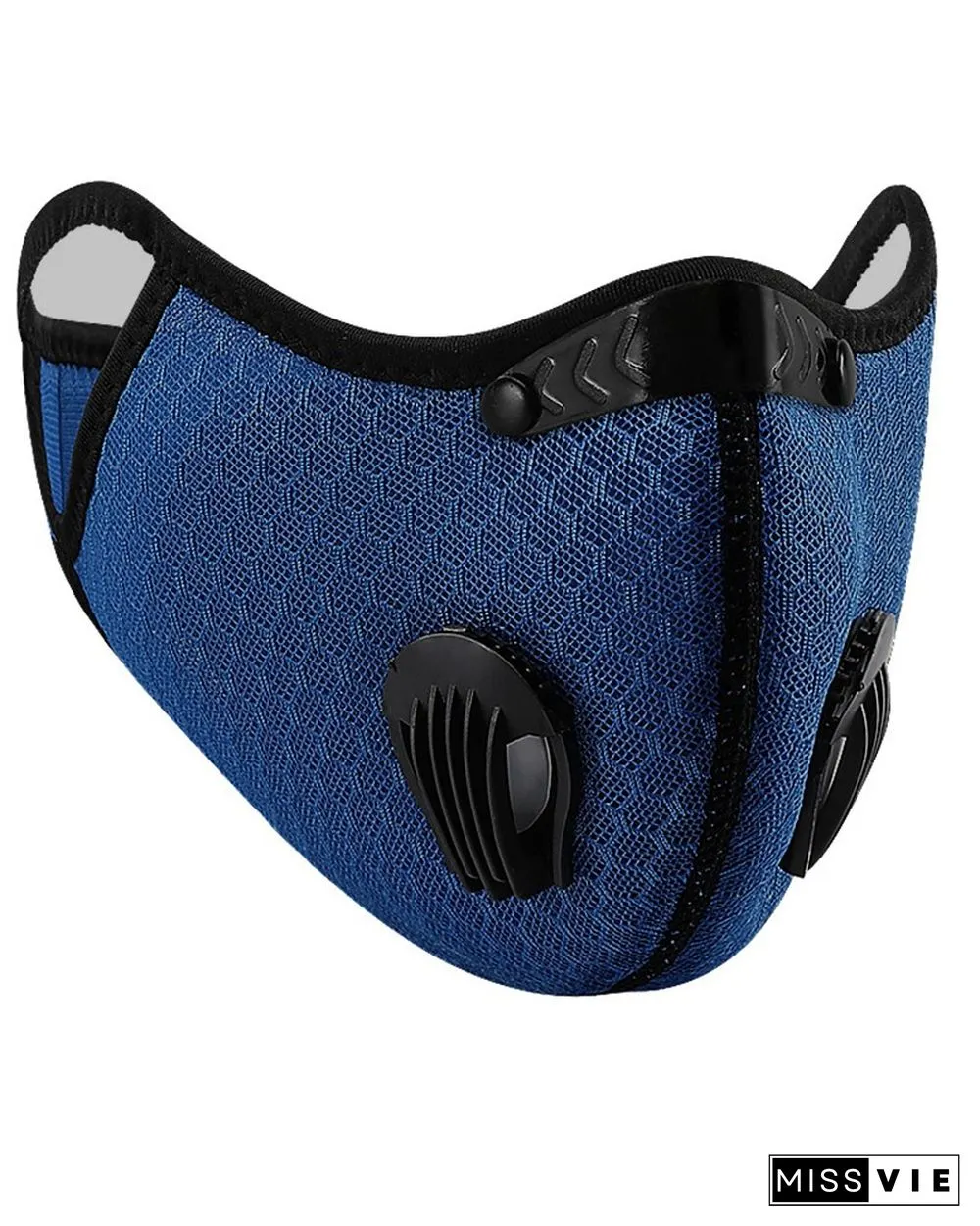 Solid Breathing Washable 2 Valves Face Mask (1 filters as gift)