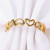 Golden Silver Rose Gold Hearts Circle Napkin Ring