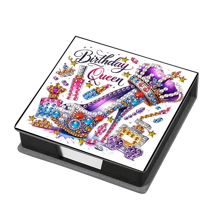 Animals Diamond Painting Notecard Box Gem Art Sticky Note Holder for Home Office