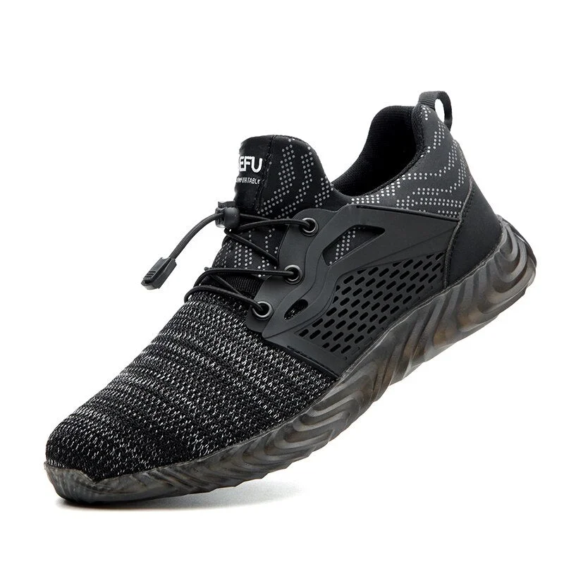 Safety Shoes for Men with Steel Toe Cap Women Work Footwear Breathable Sports Shoes Construction Trekking Boots Black Pink 36-48