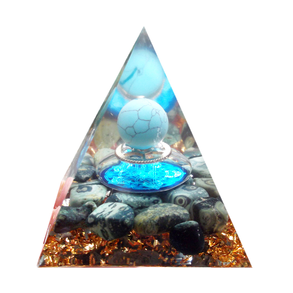 

5cm Natural Orgonite Pyramid Chakra, 501 Original