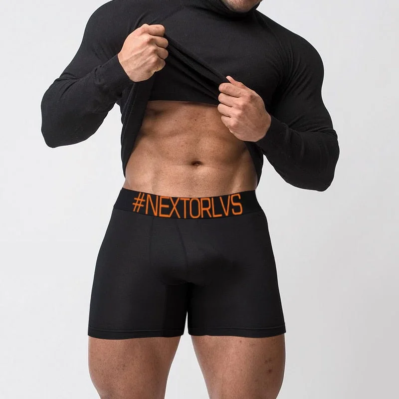 Aonga Man  Panties Boxers Long Cotton Men Underwear Boxer Shorts Fitness Mens Boxershorts Sports Comfortable U Convex Cuecas aonga