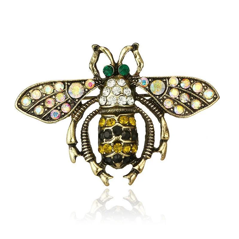 Women plus size clothing Wholesale Cheap Jewelry Simple Vintage Classic Alloy Insect Bee Brooch-Nordswear