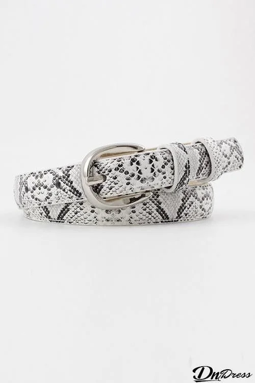 Skinny Snakeskin Belt