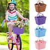 Bike Front Basket with Handles Cute Square Bicycle Basket for Kids Adult Bikes