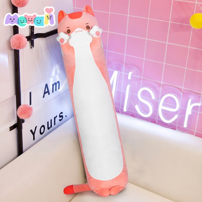 Mewaii® 2023 Upgraded Kitten Pink Stuffed Animal Kawaii Plush Pillow Squishy Toy