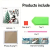 5D DIY Partial Special Shaped Drill Diamond Painting Xmas Snowman Decor With Frame Kit 18x18cm