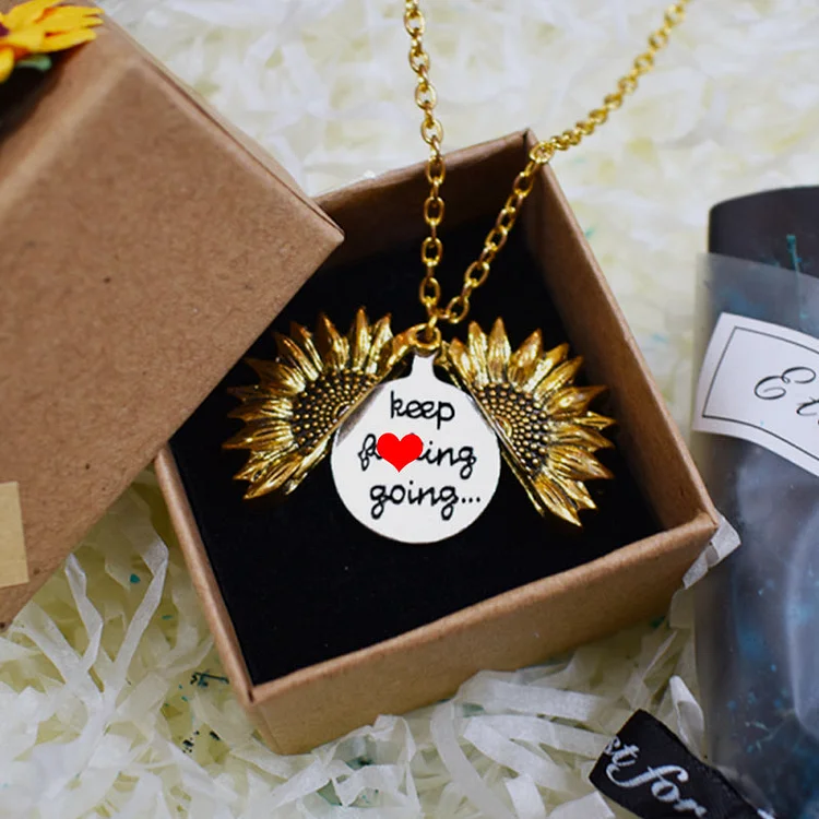 Keep F*G Going Sunflower Necklace