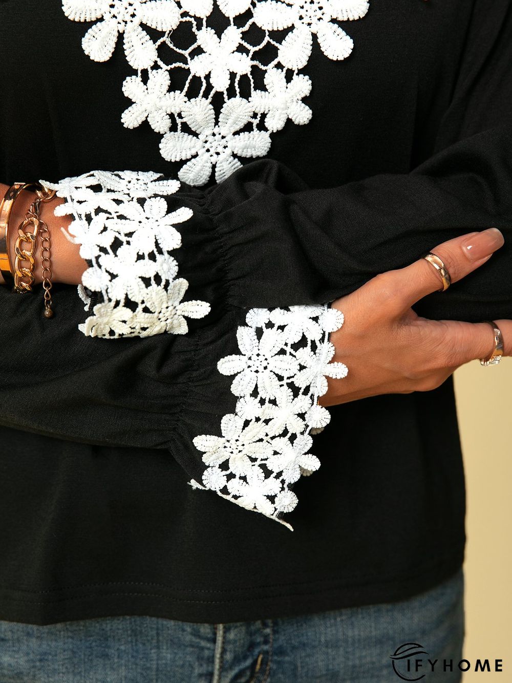 Long Sleeve Crew Neck Top | IFYHOME