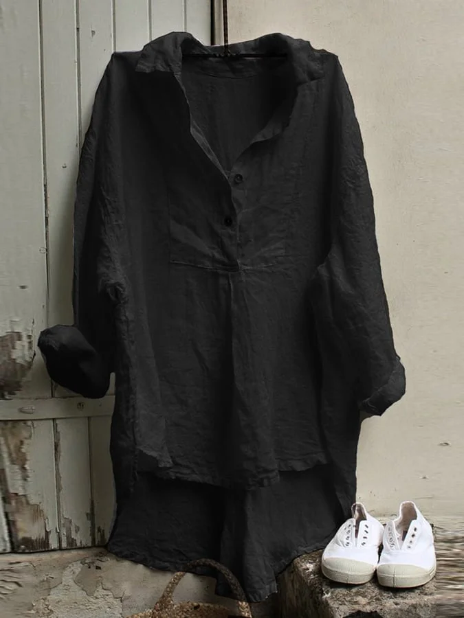 Women's Casual Loose Cotton Linen Shirt