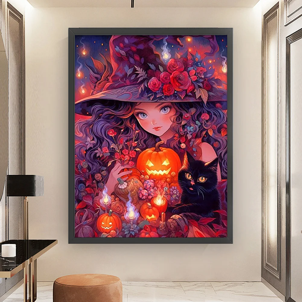 11CT Full Stamped Cross Stitch - Witches(Canvas|50*65CM)