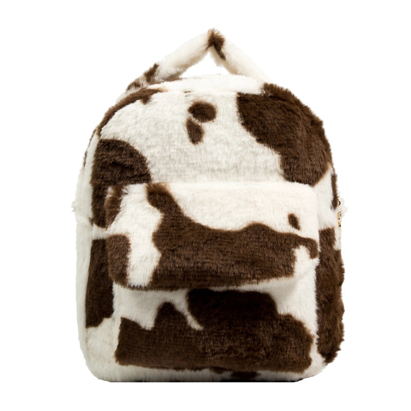 Plush Backpack Korean Style Backpack Spring And Autumn Japanese Style High-looking Schoolbag Female College Student School Bag