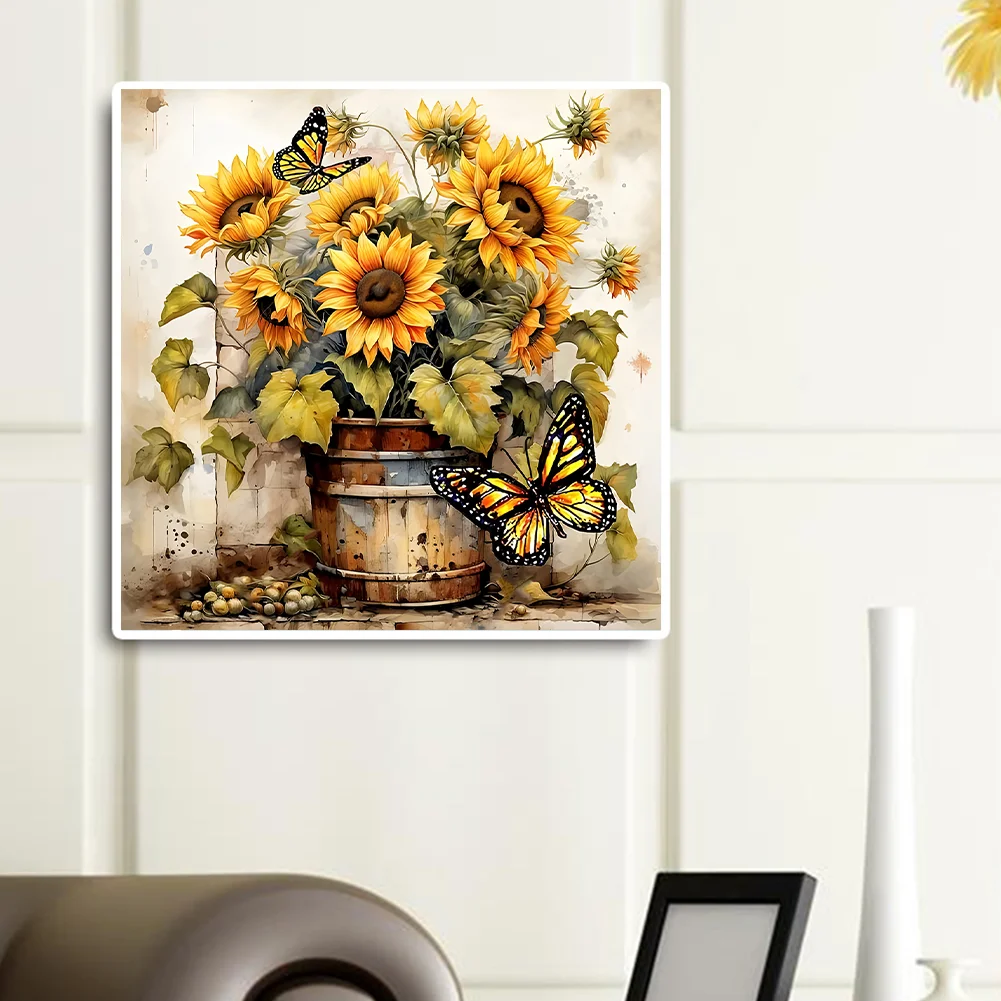 Diamond Painting - Full Round Drill - Sunflower(Canvas|30*30cm)