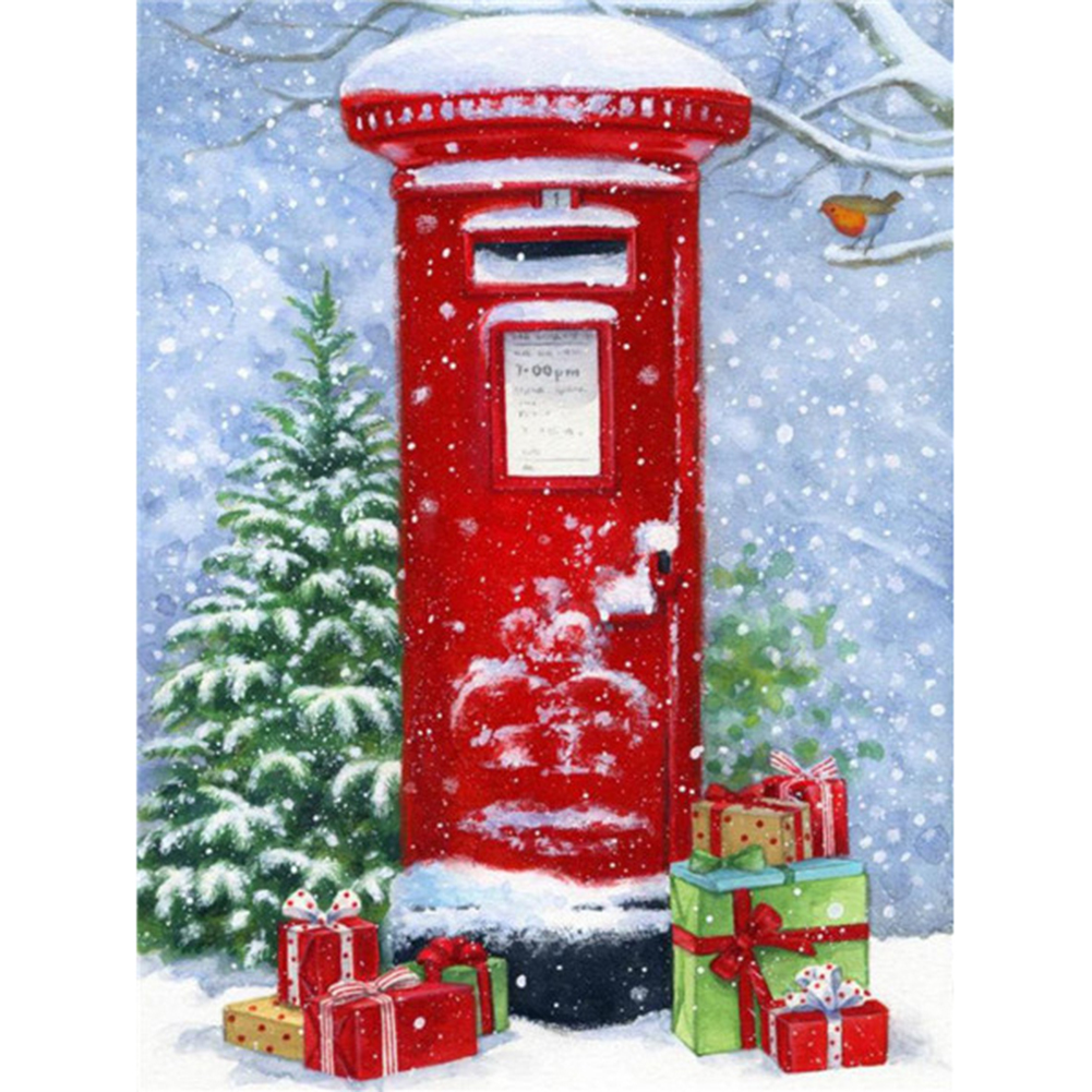 

Christmas Mailbox - Round Drill Diamond Painting - 30*40CM, 501 Original