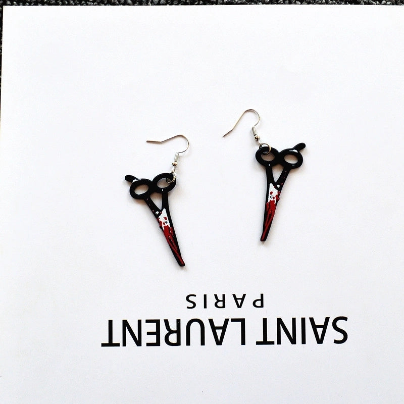 Halloween Novelty Knife Arylic Festival Earrings