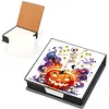 5D DIY Pu Diamant Kunst Notiz Box mit 160 Blatt Papier Memo Pad Halter (Sch&auml;del)