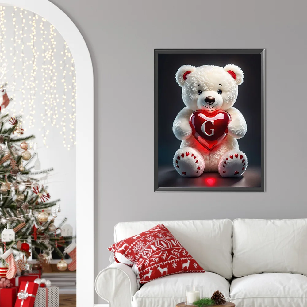 Diamond Painting - Full Square Drill - Bear Love G(Canvas|35*45cm)