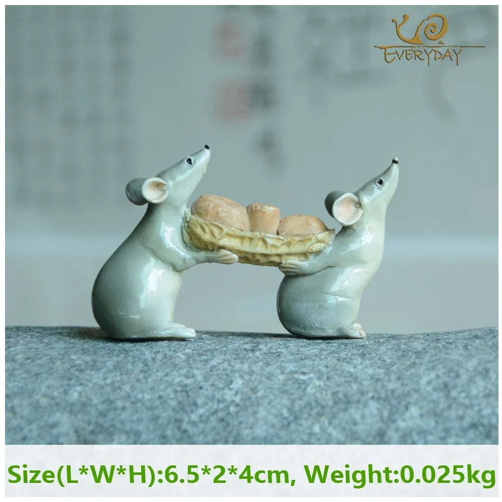 Everyday Collection Resin mouse mice rat cartoon figure fairy garden miniatures Terrarium decoration & Tabletop decoration