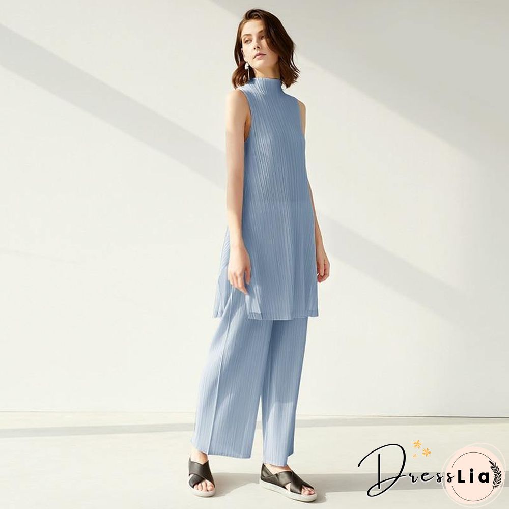 casual straight pants 2 piece set women outfits