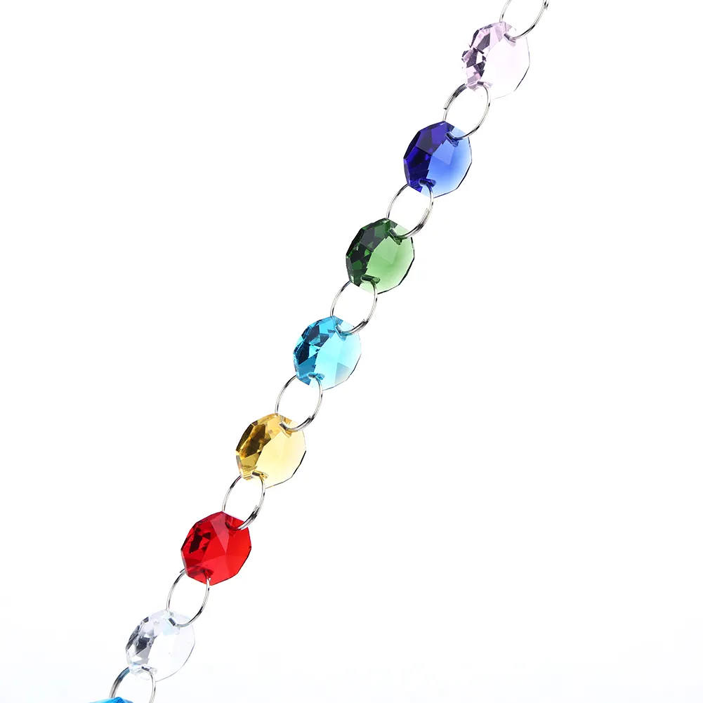 Hanging Crystal Ball Rainbow Prism Light Catcher Wind Chimes Decor (Blue)