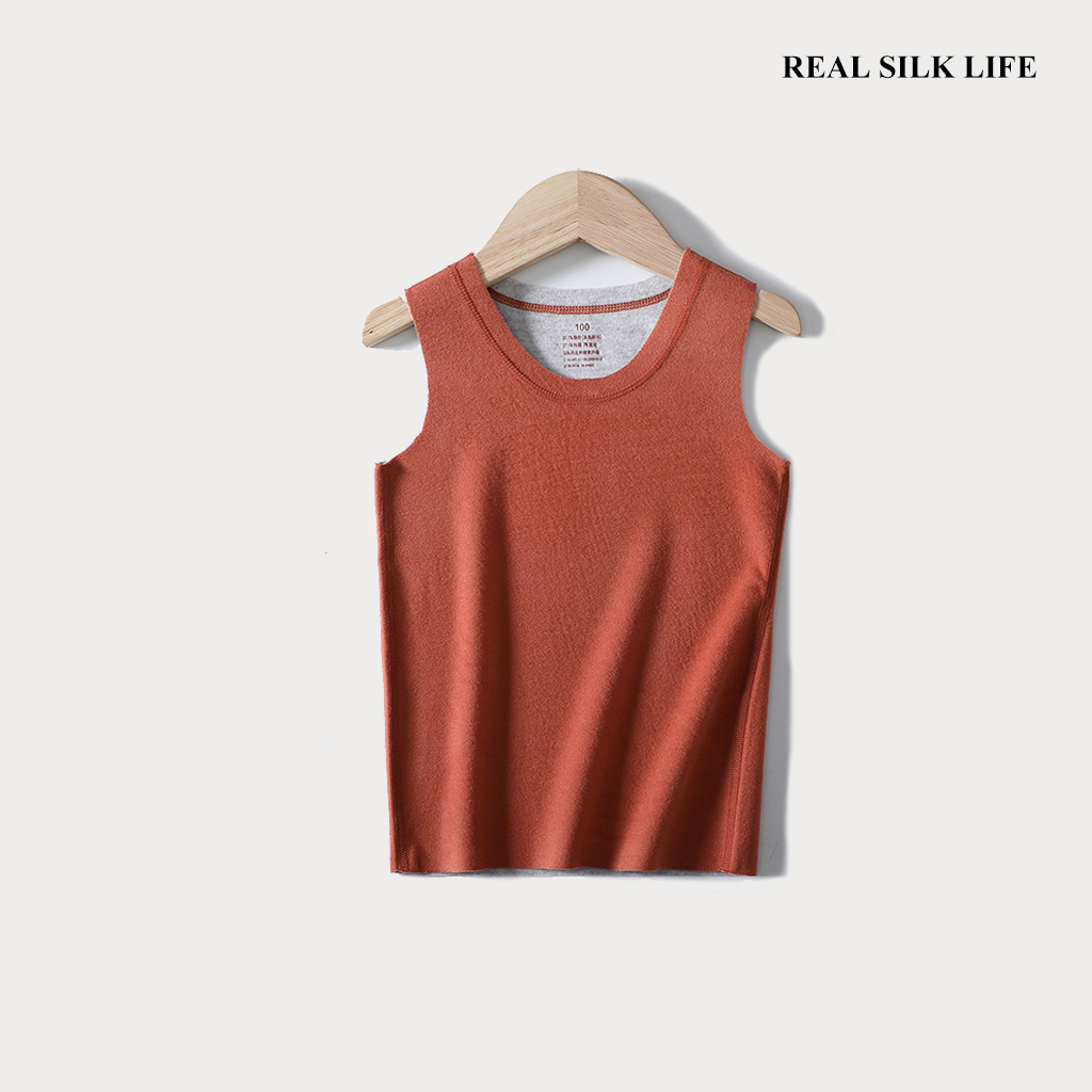 Kid Cashmere Thermal HeatTech Sleeveless Tank Top REAL SILK LIFE