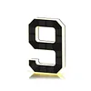 LED Illuminated Modern Address Sign Waterproof Personalized Solar Powered Address Number Dusk To Dawn Adhesive Or Screw Mount for Outside House Light Up Courtyard Hotel Bar