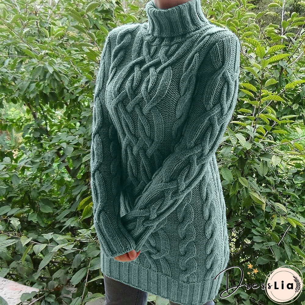 Turtleneck Warm Womens Sweater Clothing Length Sleeve Style Sleeve Length(cm) Decoration Thickness Closure Type Material Pattern