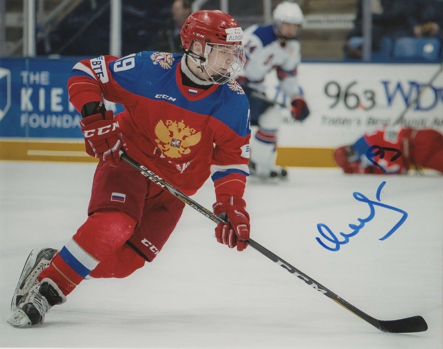 Russia Vasili Vasily Podkolzin Autographed Signed 8x10 IIHF Photo Poster painting COA #15