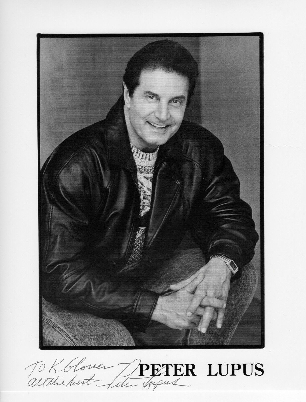 PETER LUPUS AUTOGRAPH MISSION IMPOSSIBLE, POLICE SQUAD