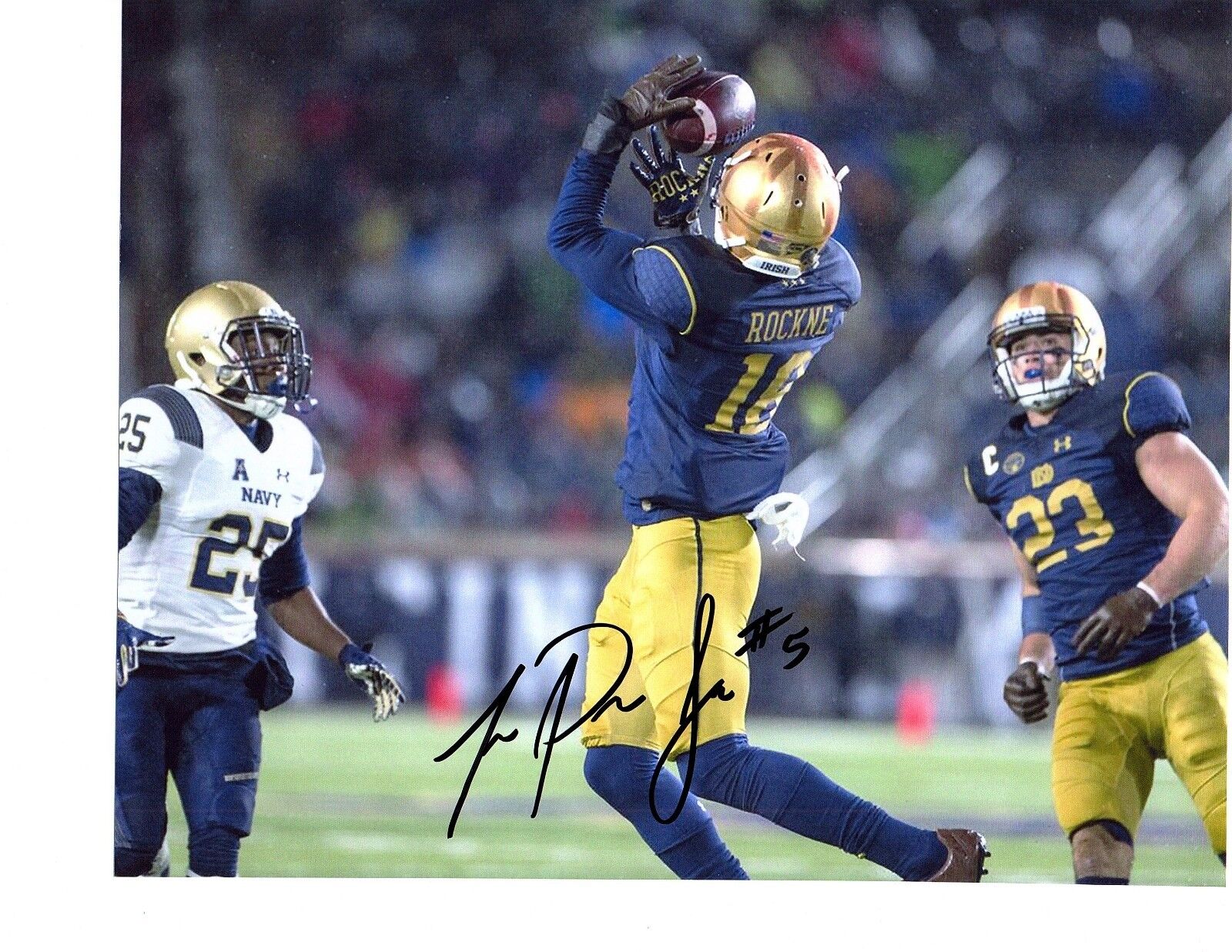 Tony Pride Jr. Notre Dame Irish hand signed autographed 8x10 football Photo Poster painting ND!