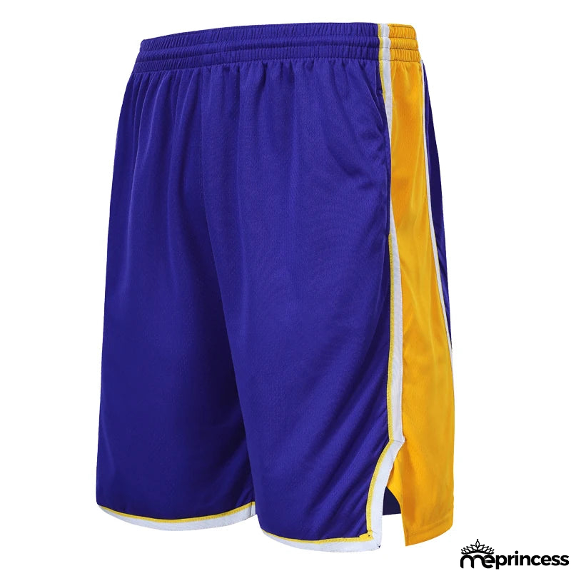 Men's Microfiber Striped Pattern Breathable Fitness Sports Short