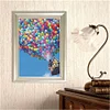 Diamond Painting-Partial Drill Balloon House