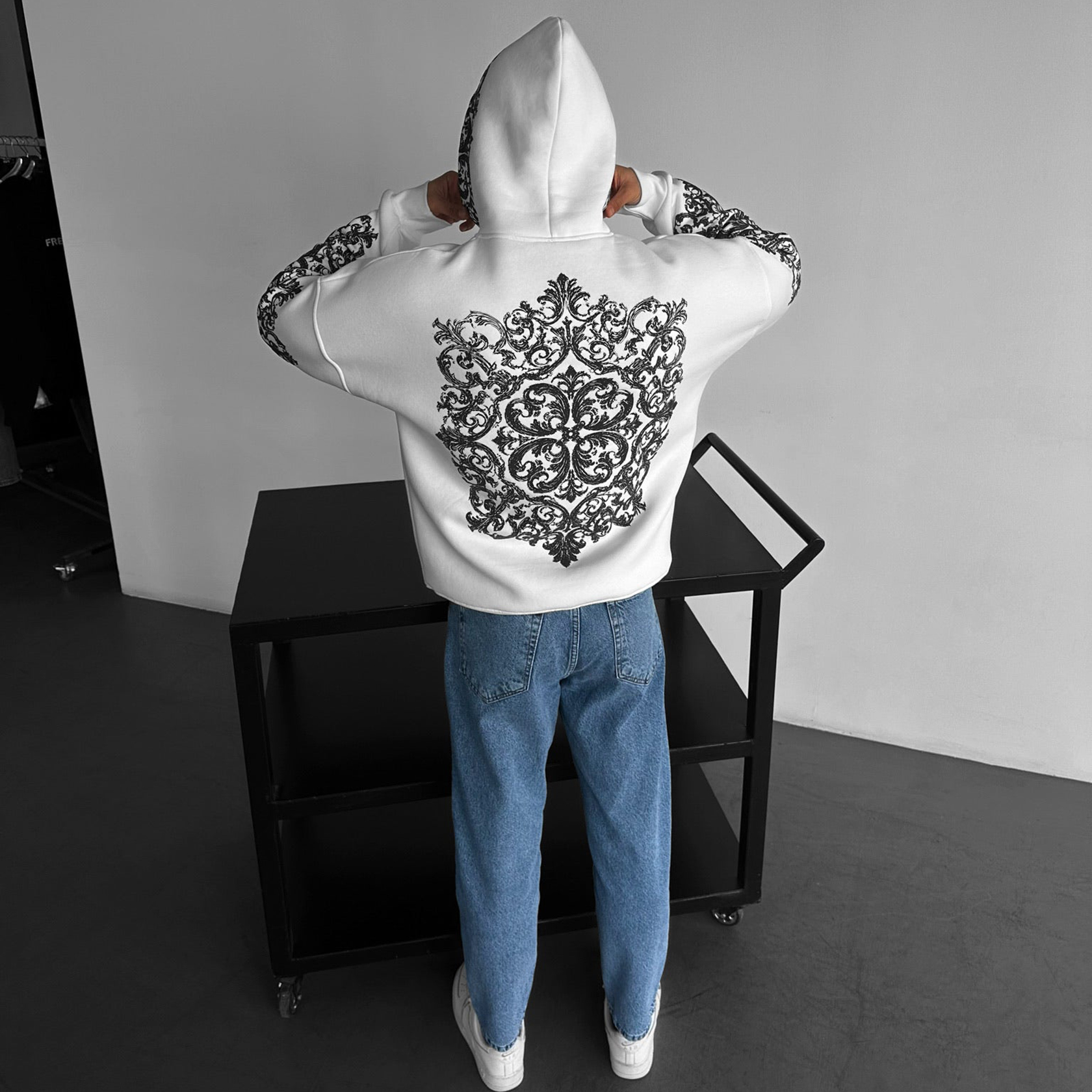 Oversize Carpet Pattern Hoodie