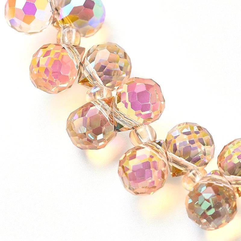 1 Strand/Package Hole 1~1.9mm Glass Colorful Solid Color Transparent Polished String